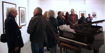 Opening of Frederike s'Jacob 'Mostly People' exhibition at Aberystwyth University School of Art